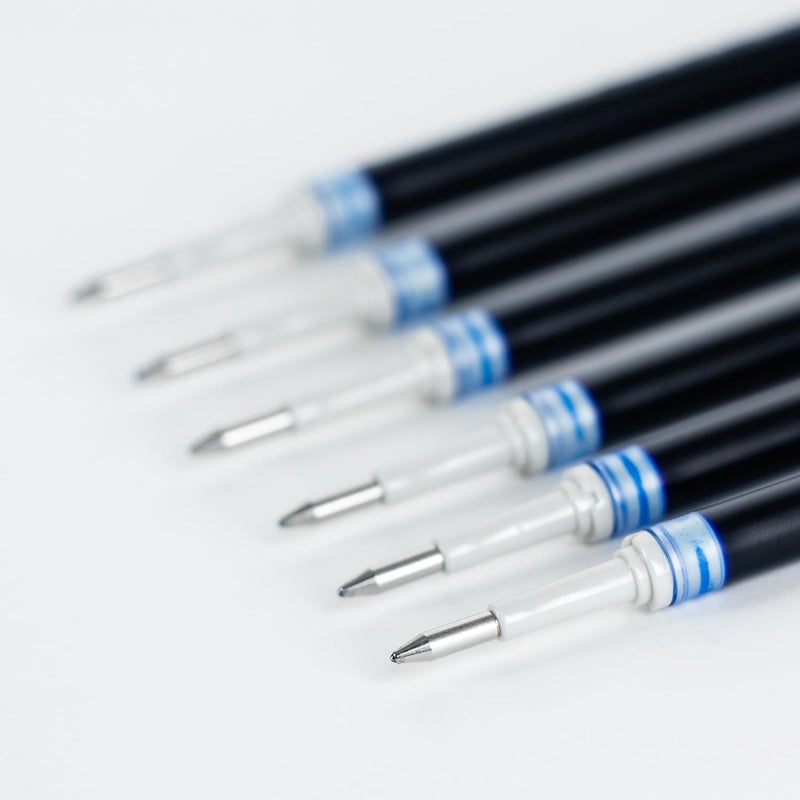 Pentel Refill Ink - For EnerGel Gel Pen, 0.7mm Metal Tip, Medium, Blue Ink, Pack of 6 Refills(LR7-6C) - Image 5